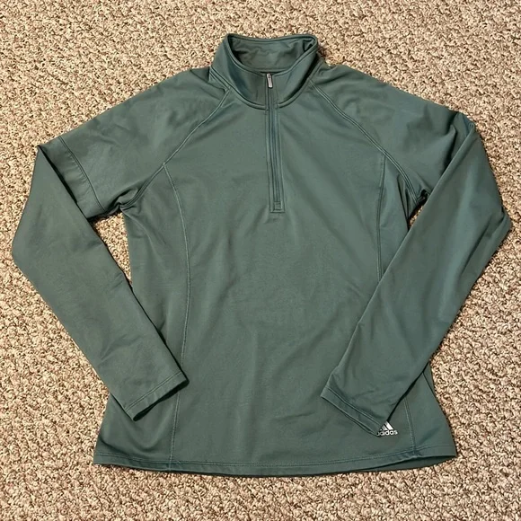Women’s Green Adidas Golf 1/4 Quarter Zip - Picture 2 of 12